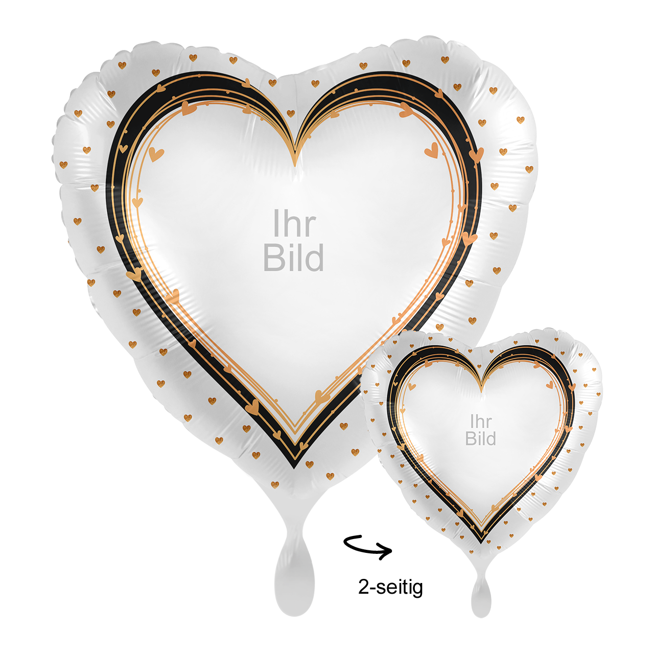Ballon mit Foto - Elegant Hearts