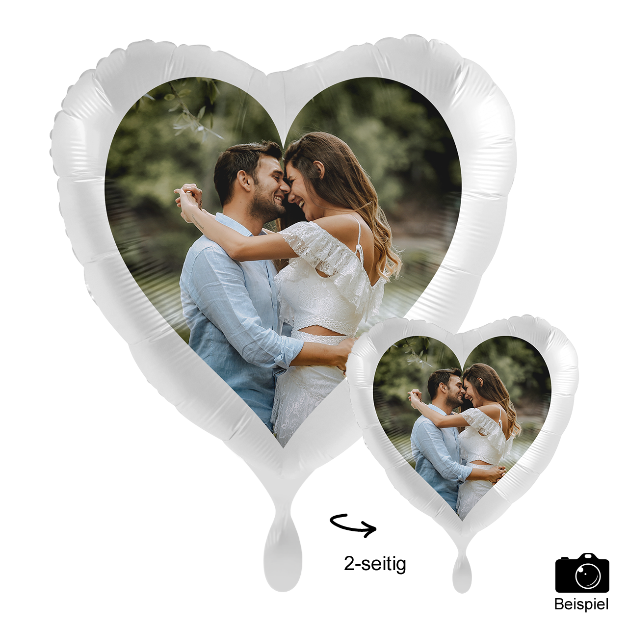 Ballon mit Foto - Herzballon