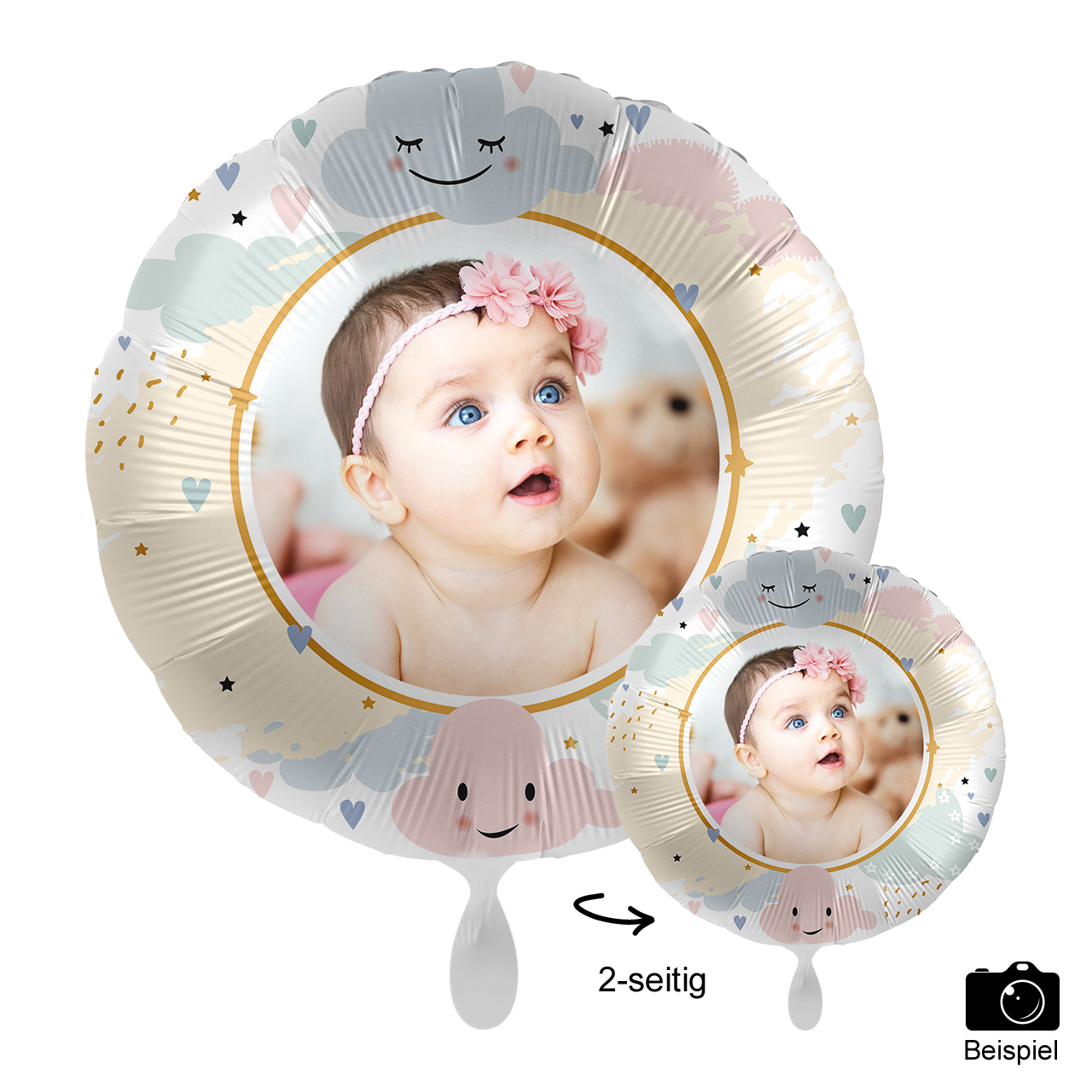 Ballon mit Foto - Hallo Welt