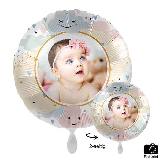 Ballon mit Foto - Hallo Welt
