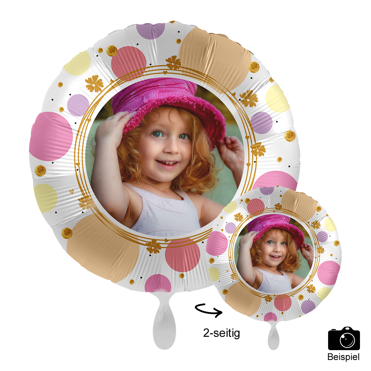Ballon mit Foto - Shiny Dots