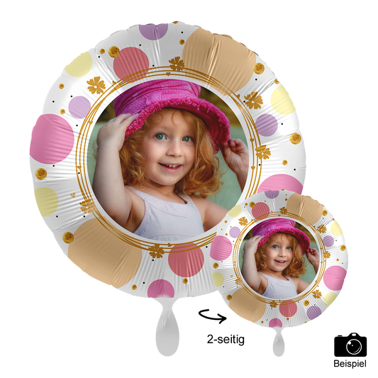 Ballon mit Foto - Shiny Dots