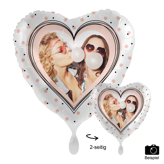 Ballon mit Foto - Glossy Heart