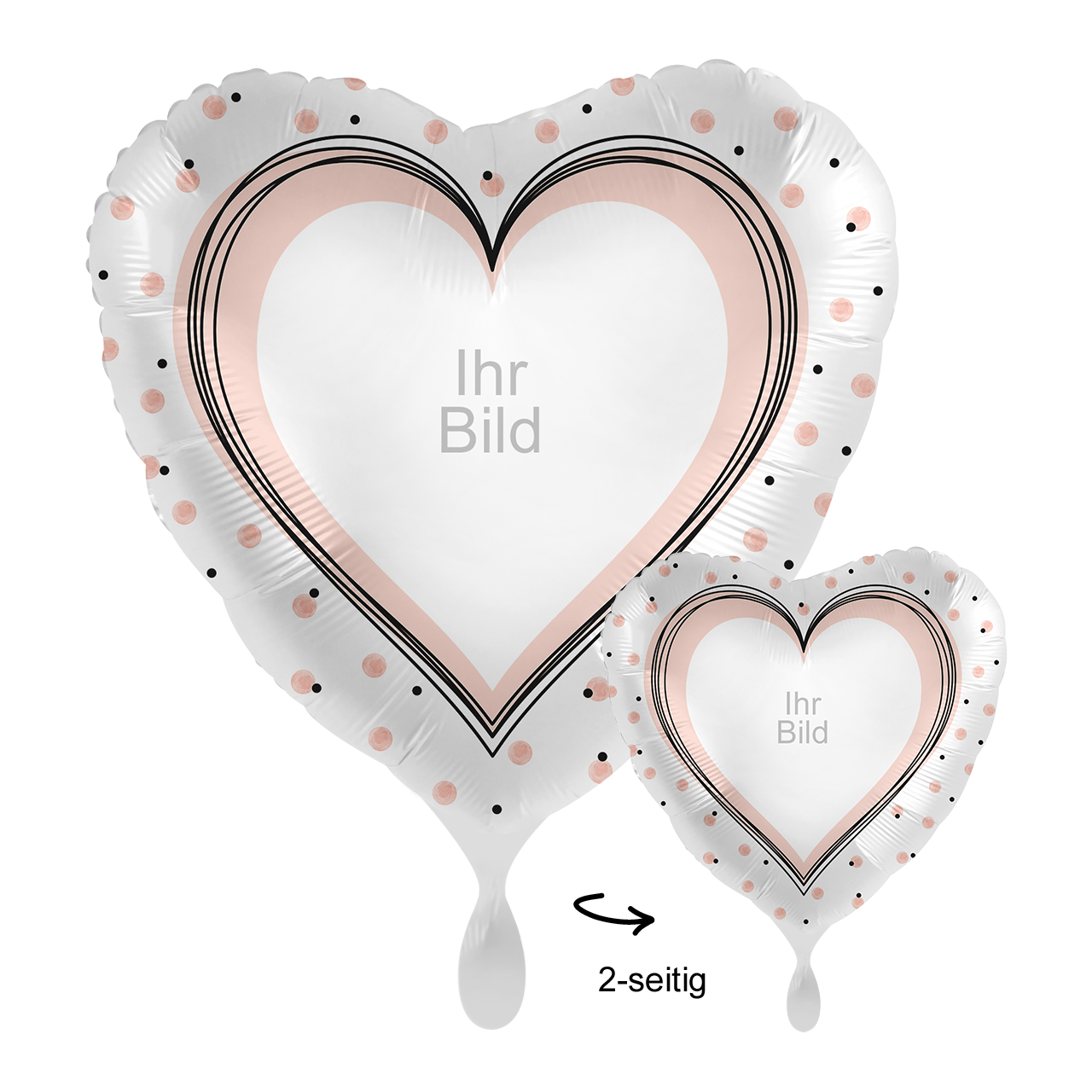 Ballon mit Foto - Glossy Heart