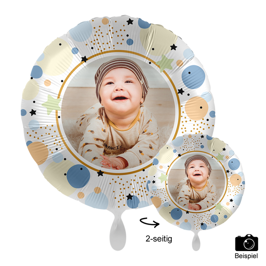 Ballon mit Foto - Pastel Stars