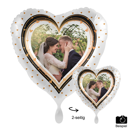 Ballon mit Foto - Elegant Hearts