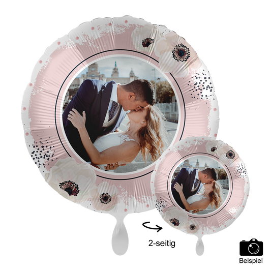 Ballon mit Foto - White Flowers