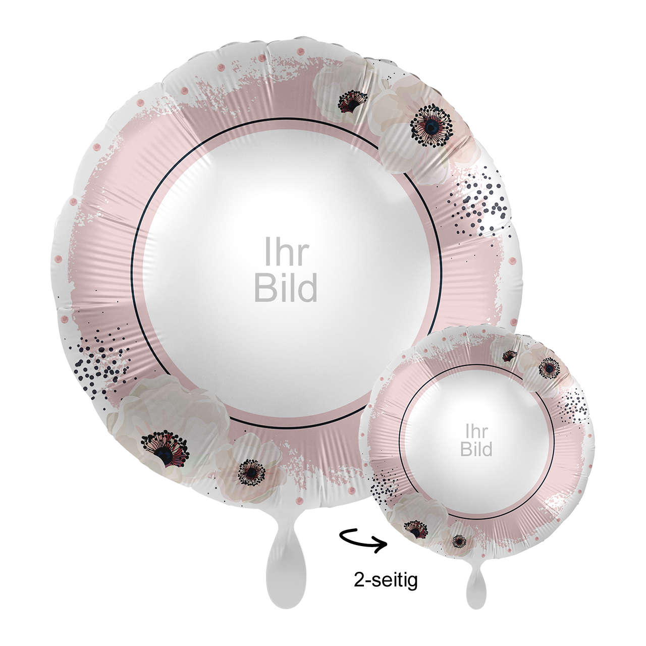 Ballon mit Foto - White Flowers