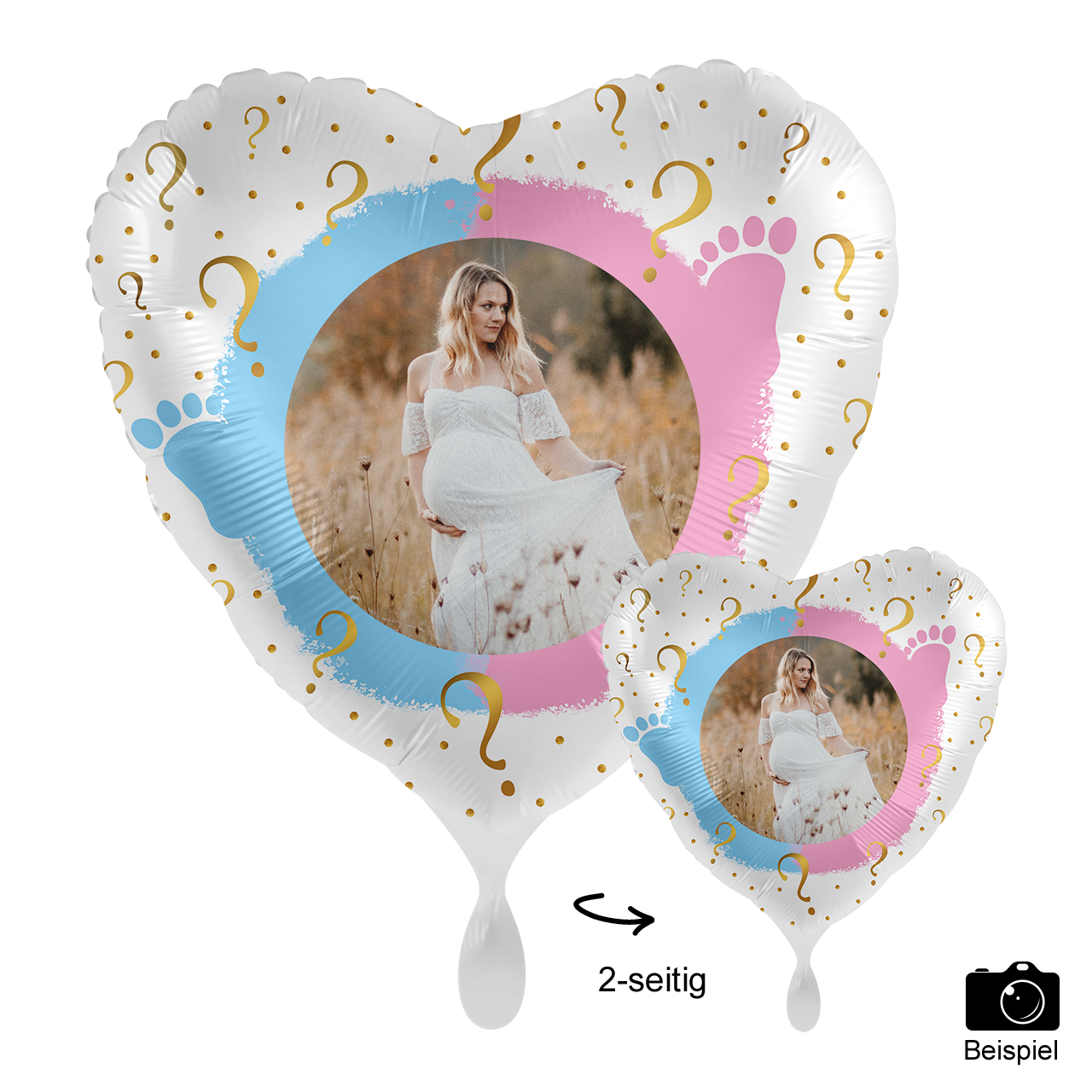 Ballon mit Foto - Gender Party