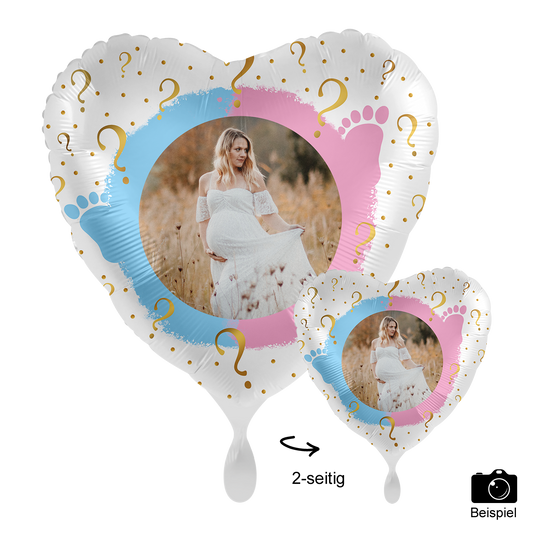 Ballon mit Foto - Gender Party
