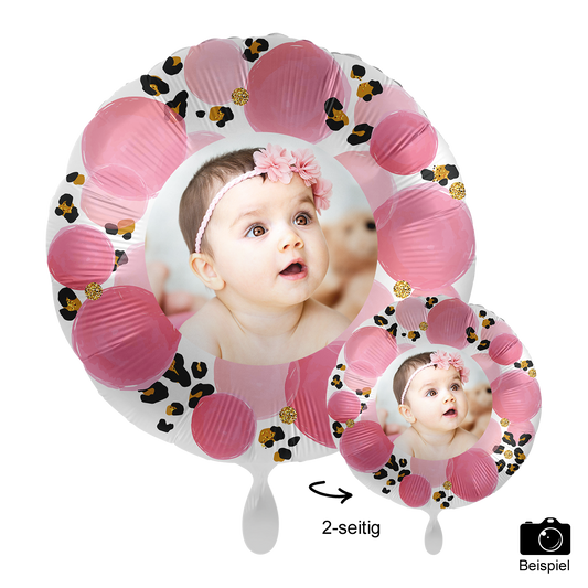 Ballon mit Foto - Baby Girl Leopard