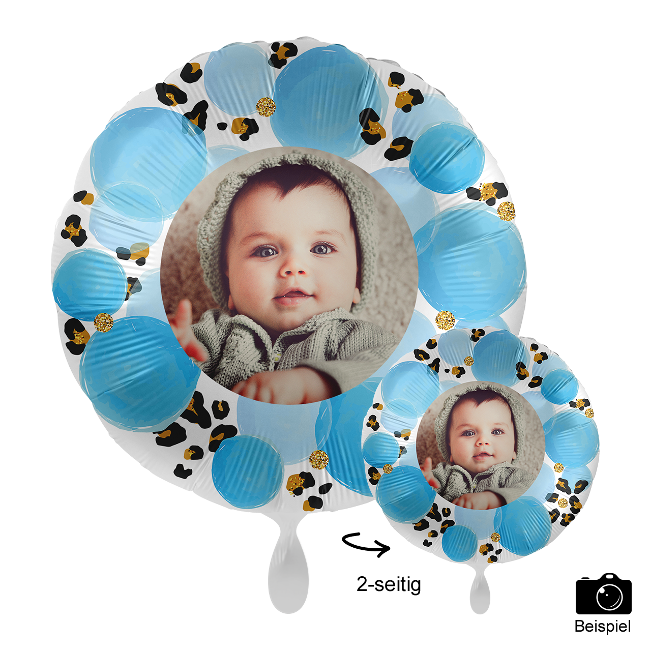 Ballon mit Foto - Baby Boy Leopard