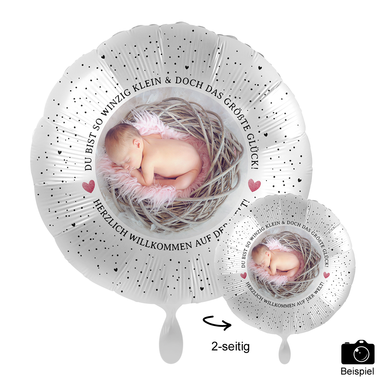 Ballon mit Foto - Little Cute Baby Girl