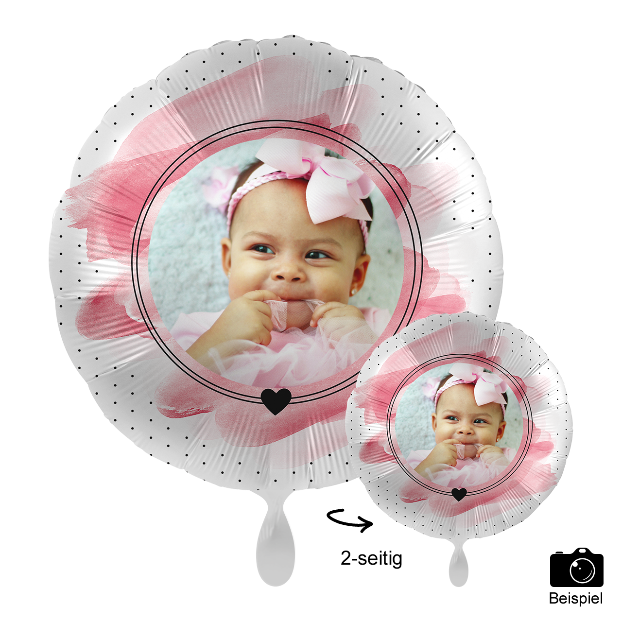 Ballon mit Foto - Welcome to the World, Baby Girl!