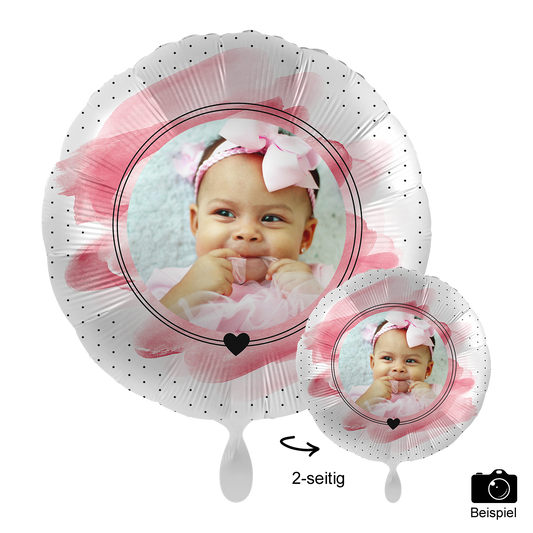Ballon mit Foto - Welcome to the World, Baby Girl!