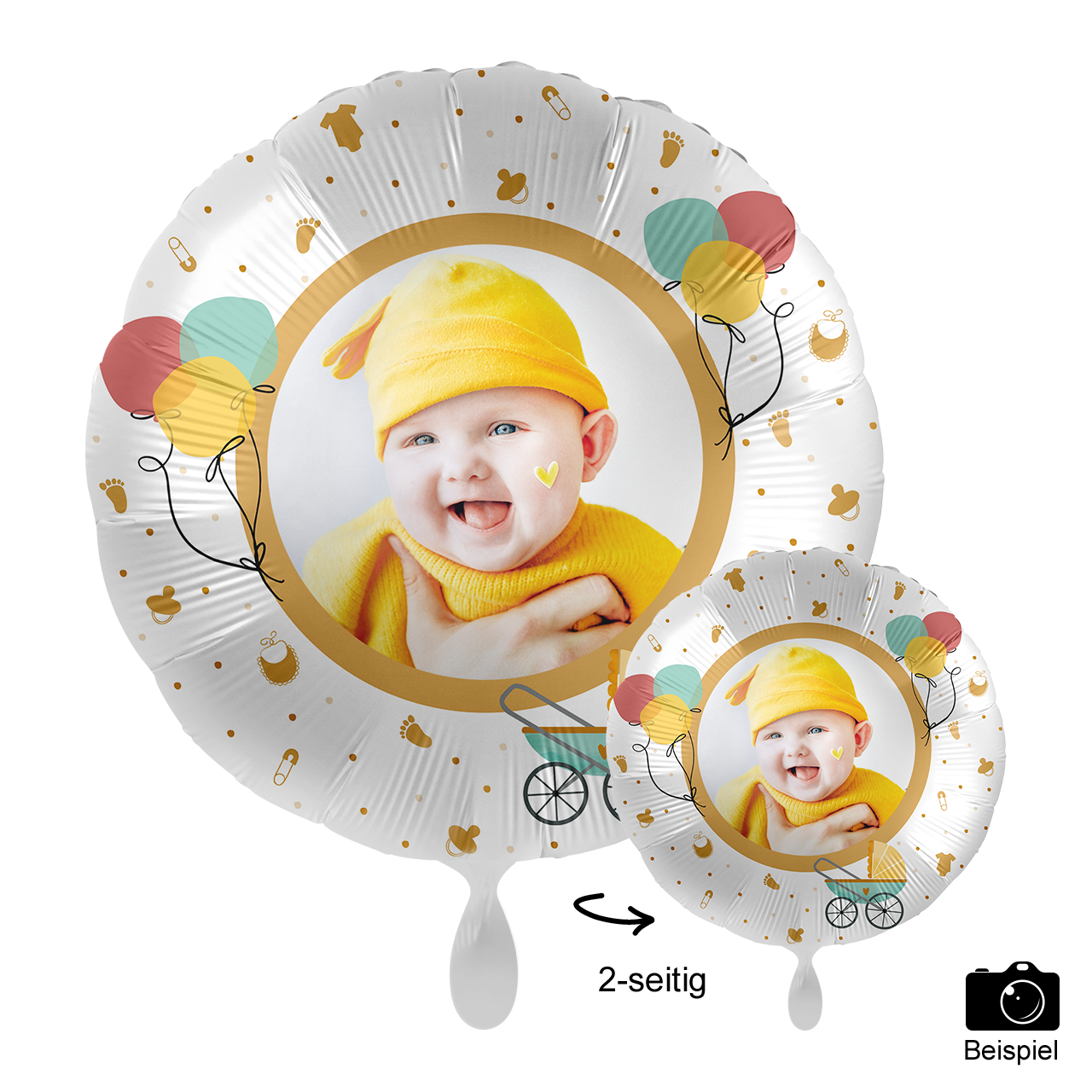 Ballon mit Foto - Baby Buggy
