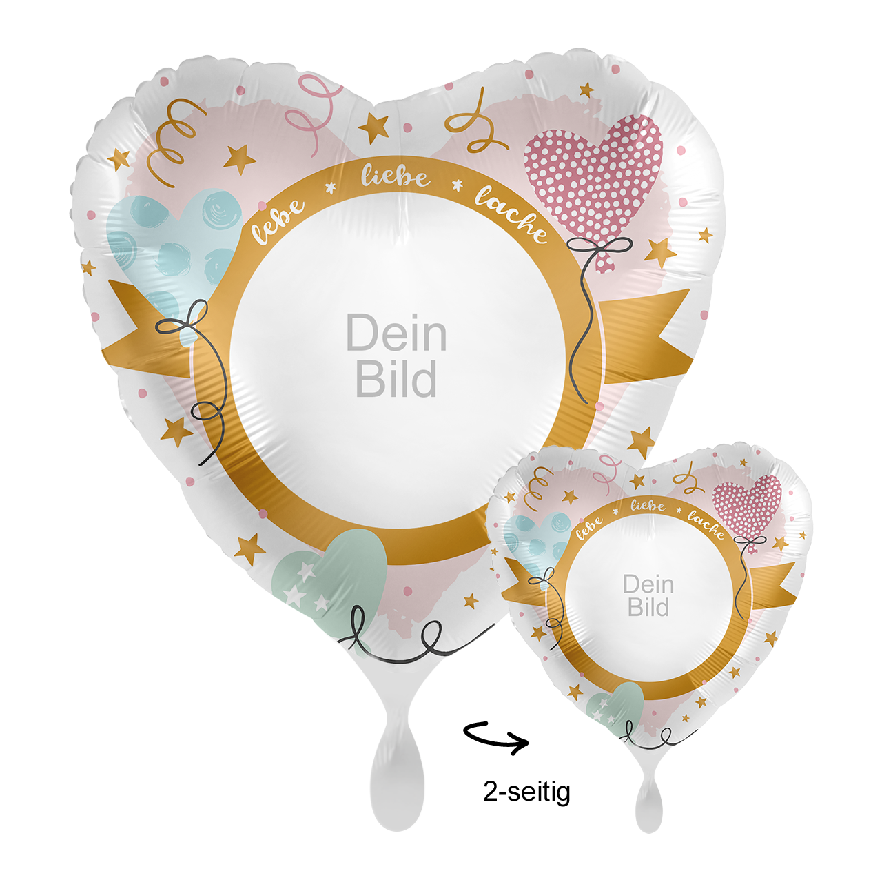 Ballon mit Foto - Birthday lebe liebe lache