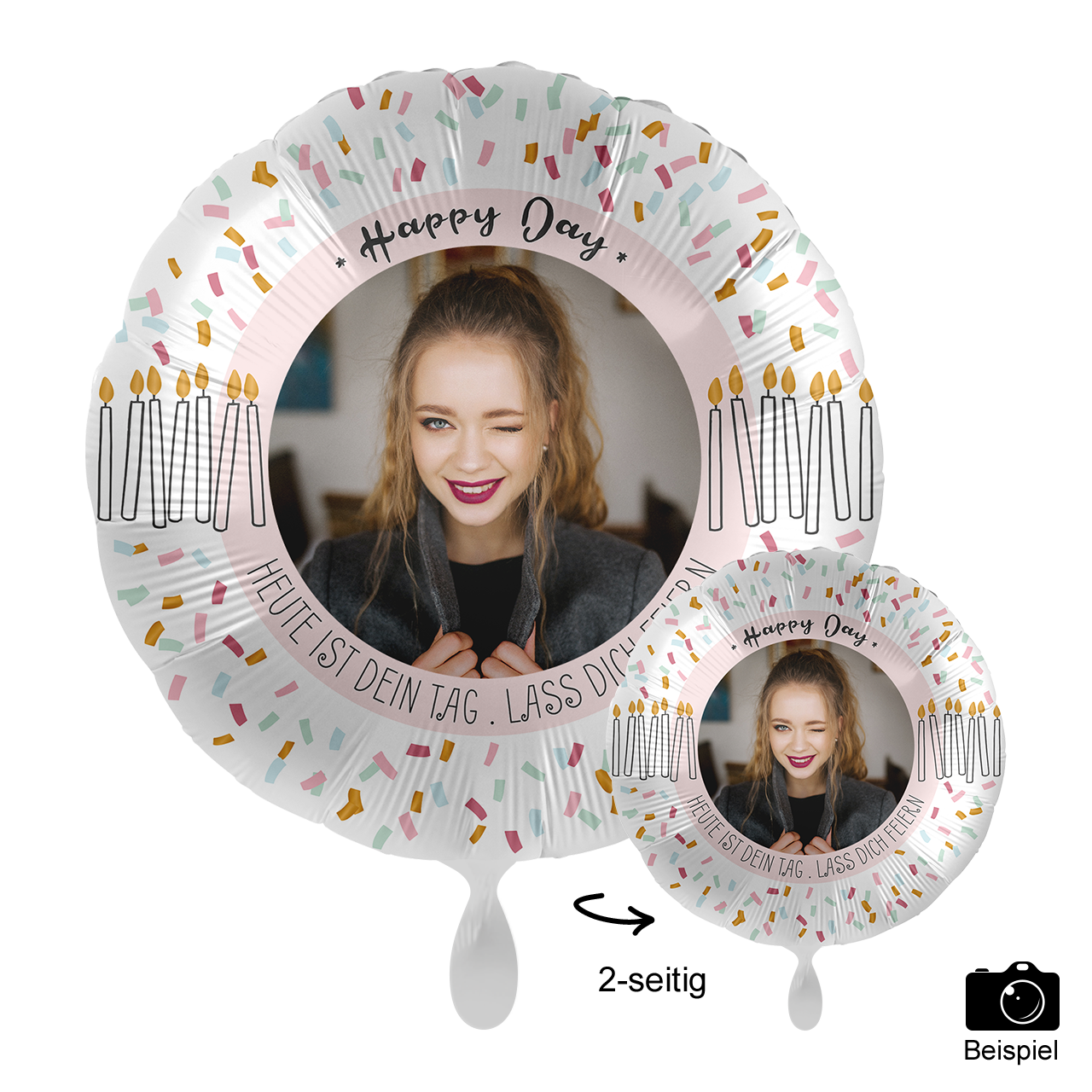 Ballon mit Foto - Happy Day Cake