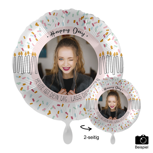 Ballon mit Foto - Happy Day Cake