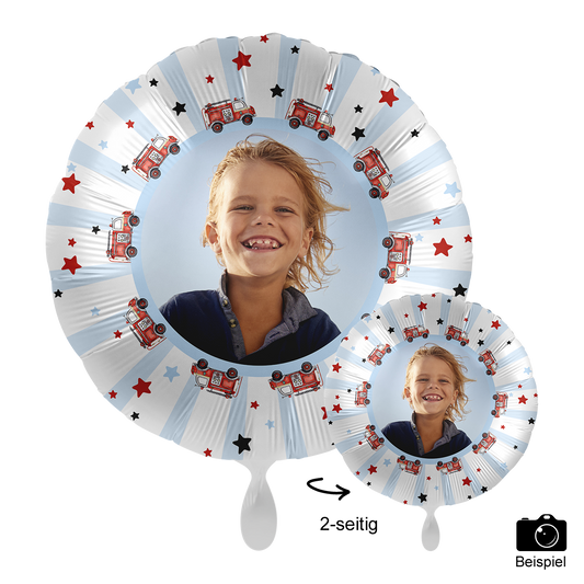 Ballon mit Foto - Happy Fire Engine