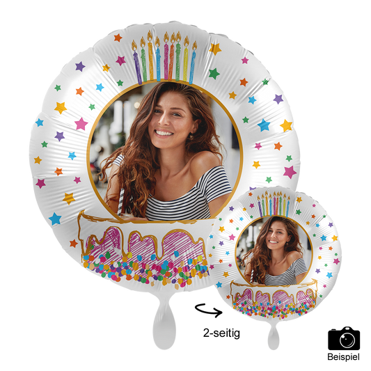 Ballon mit Foto - Wieder ein Jahr älter? EGAL